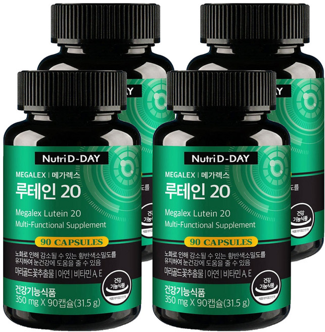 NutriD-Day Megalex葉黃素20膠囊, 90顆, 4罐