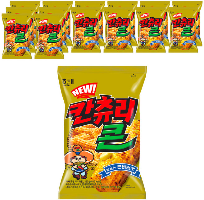 해태제과 NEW 칸츄리콘, 150g, 15개