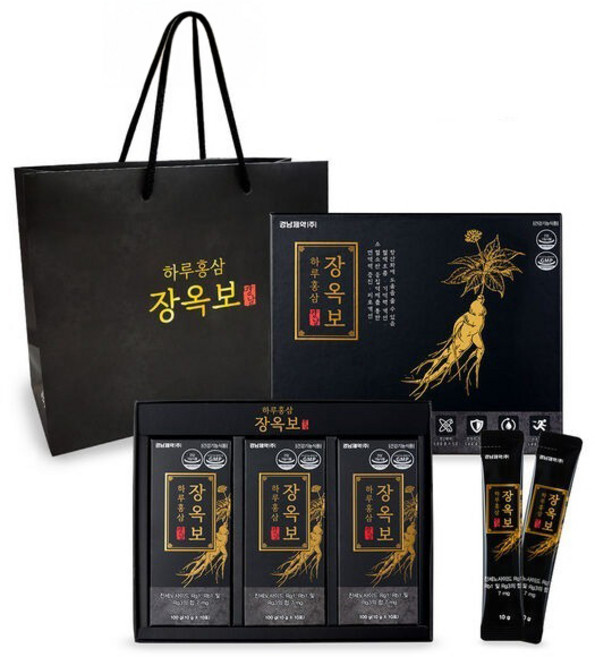 경남제약 하루 홍삼 장옥보 30p + 쇼핑백, 1개, 300g