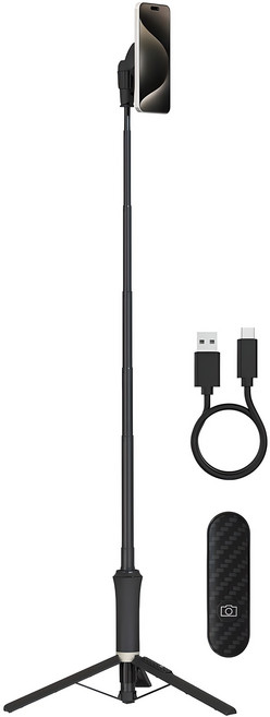 아라리 맥피포드 프로 맥세이프 마그네틱 스마트폰 삼각대, WS-23003-3, 블랙, 1개