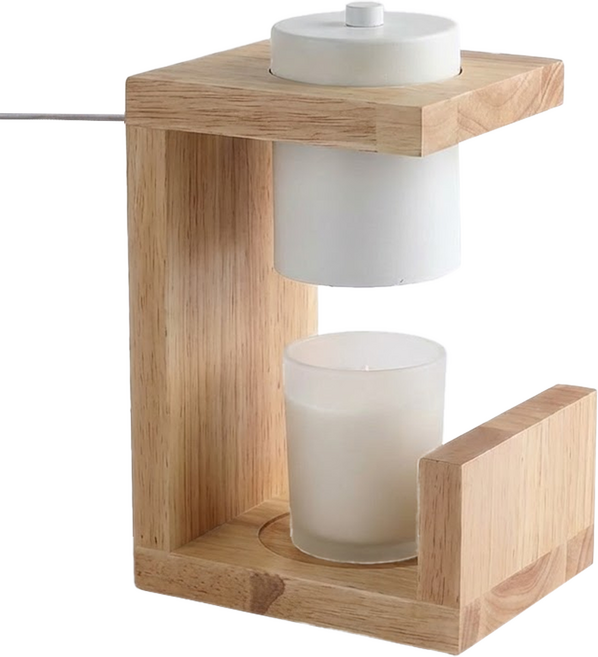 森系融蠟燈 調光款 底座13 x 12cm + 燈高24.5cm + 燭台高度 12cm 2kg, 白色