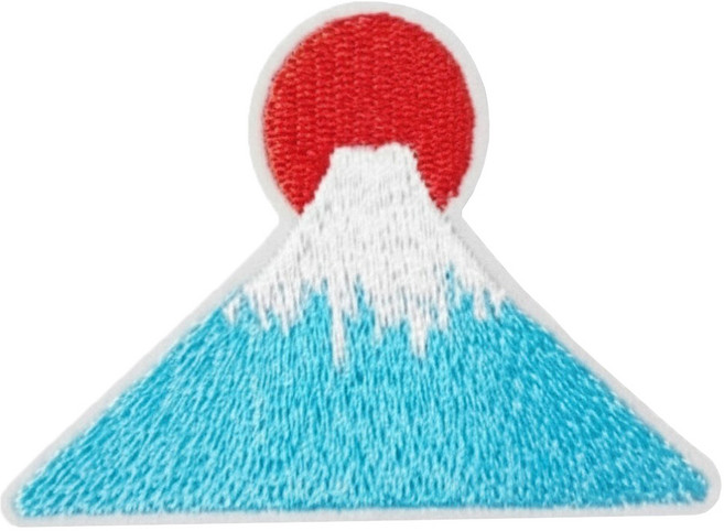 Hi 你好 刺繡貼紙, 富士山, 1張