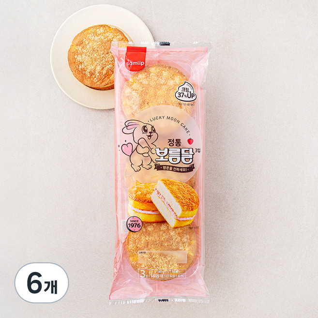 삼립 정통 보름달, 66g, 3개입, 6개