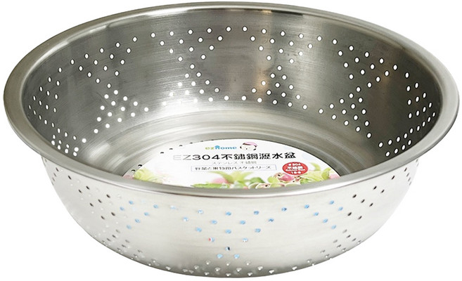 ezHome 家庭生活的達人 304不鏽鋼瀝水盆, 銀色, 1個