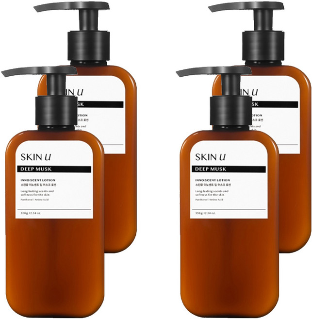 스킨유 이노센트 바디로션 딥 머스크, 350g, 4개
