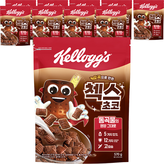 첵스초코 오곡으로 만든 시리얼, 570g, 10개