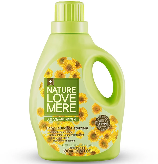 네이쳐러브메레 유아세탁세제 국화향 용기형, 1.8L, 1개 - 쿠팡