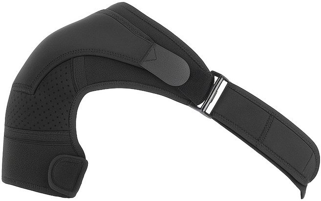 리빙망고 어깨 보호대 서포트 밴드 BLACK, 1개