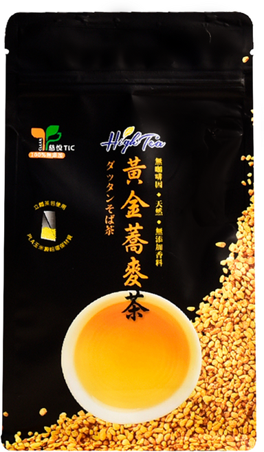High Tea 伂橙 黃金蕎麥茶 台灣在地 無咖啡因 全年齡適用, 6g, 15包, 1袋