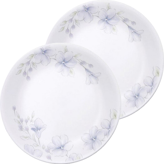 Corelle Brands 康寧餐具 紫花系列 圓盤, 紫花 白色, 2個