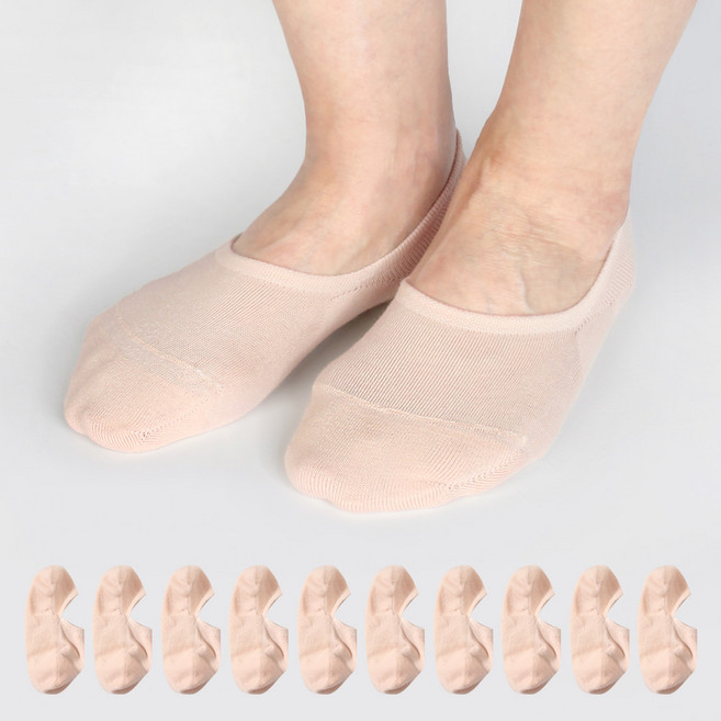 COZY LABEL 女用雙層鞋頭隱形襪10雙組