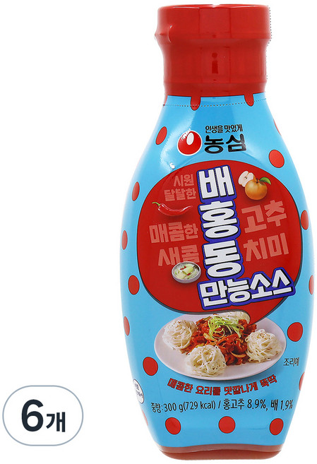 농심 배홍동 만능소스, 300g, 6개