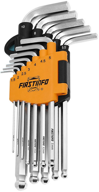 swell 極短頭長 六角扳手 9支組 011-67MX, 1組