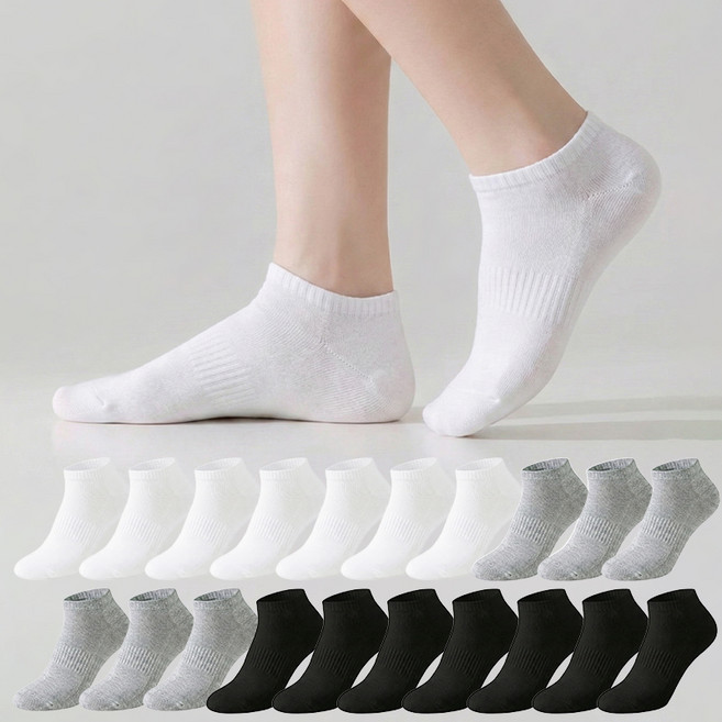 삭스판다 여성용 발이 편한 스니커즈 발목 양말 20켤레 세트