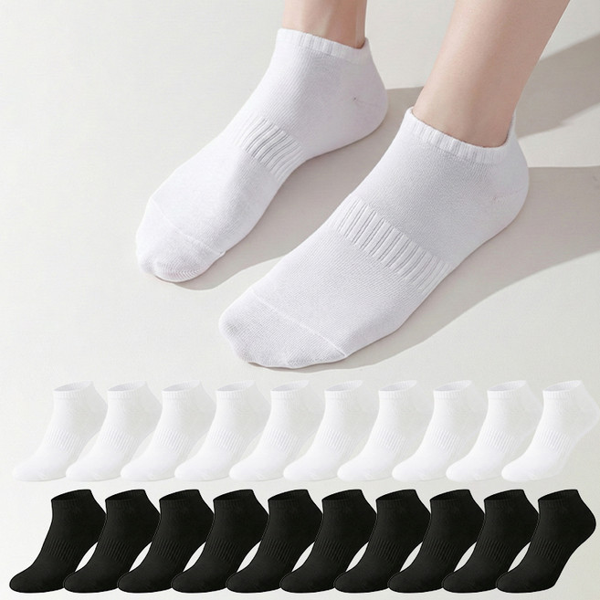 삭스판다 여성용 발이 편한 스니커즈 발목 양말 20켤레 세트