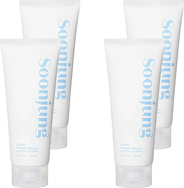 에뛰드 순정 약산성 5.5 폼 클렌저, 150ml, 4개 - 쿠팡