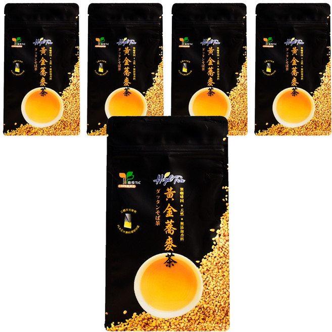 High Tea 伂橙 黃金蕎麥茶 台灣在地 無咖啡因 全年齡適用, 6g, 15包, 5袋
