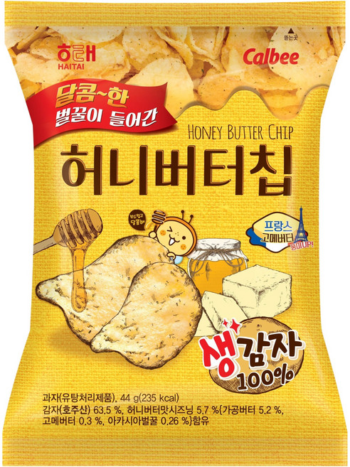 해태제과 허니버터칩, 44g, 1개
