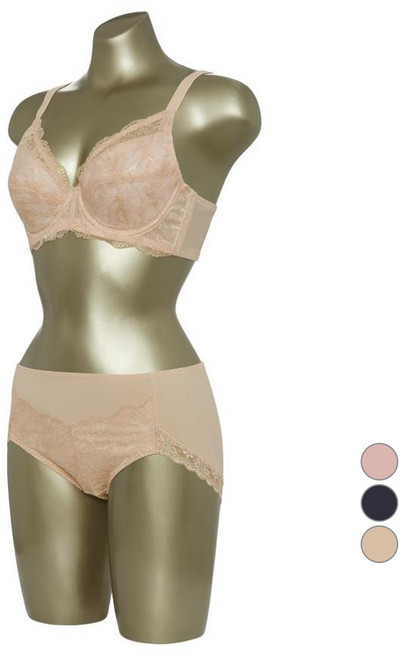 트라이엄프 여성용 레이스 풀컵 브라 팬티 세트