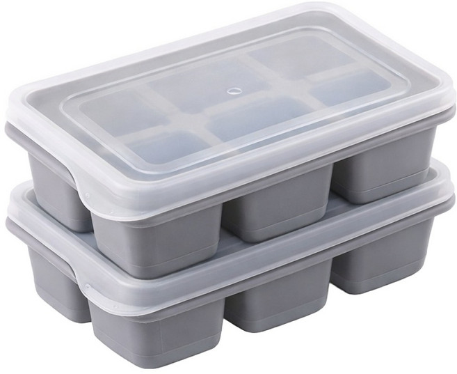 안이네 잘떨어지는 실리콘 얼음틀, 그레이, 2개