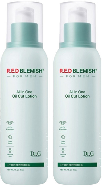 닥터지 레드 블레미쉬 포 맨 오일 컷 로션 올인원, 150ml, 2개