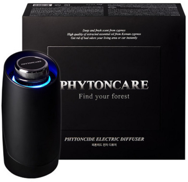 피톤케어 JW생활건강 차량용 방향제, 피톤케어-C, 블랙