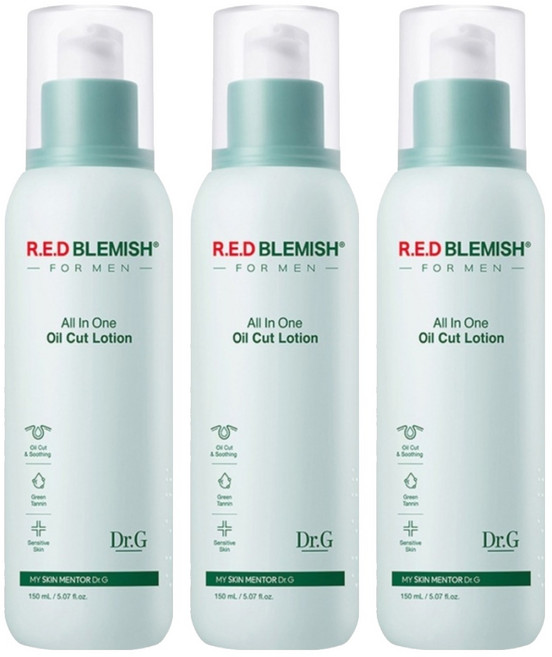 닥터지 레드 블레미쉬 포 맨 오일 컷 로션 올인원, 150ml, 3개