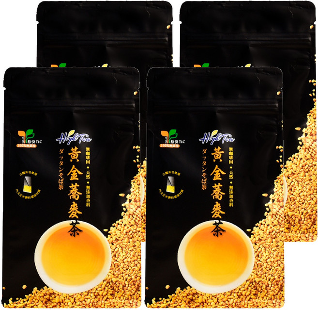 High Tea 伂橙 黃金蕎麥茶 台灣在地 無咖啡因 全年齡適用, 6g, 15包, 4袋