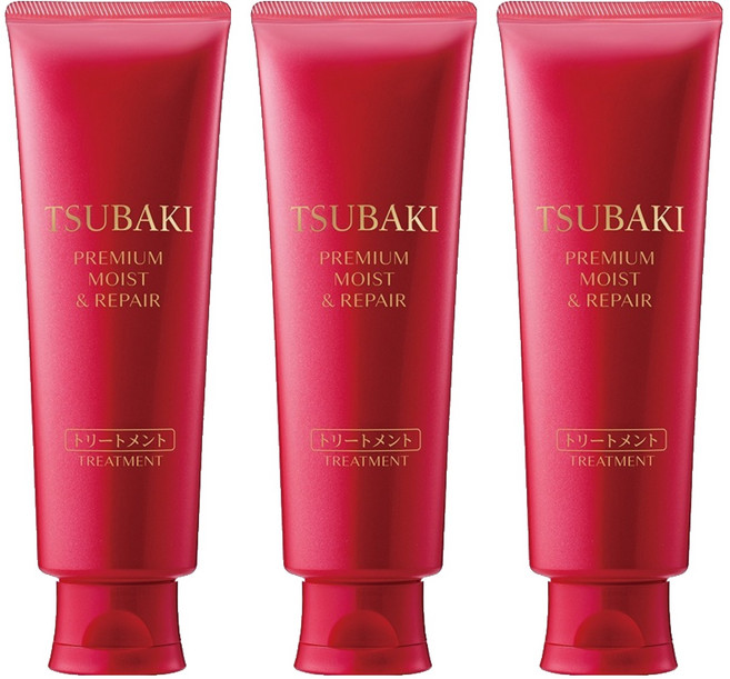 츠바키 프리미엄 모이스트 & 리페어 헤어트리트먼트 까멜리아, 160g, 3개