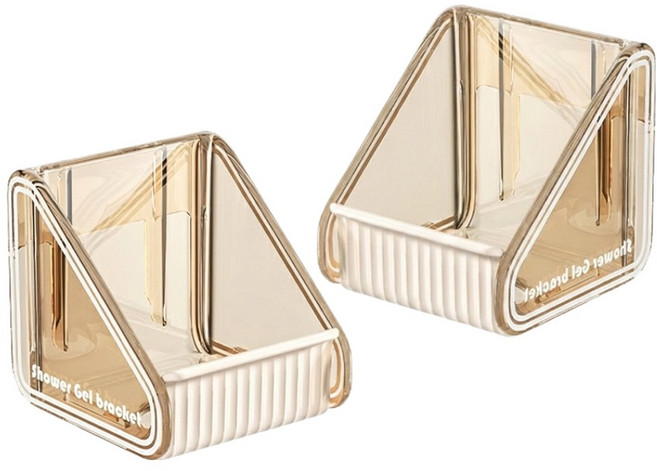 디유라 공중부양 샴푸 거치대, 브라운, 2개