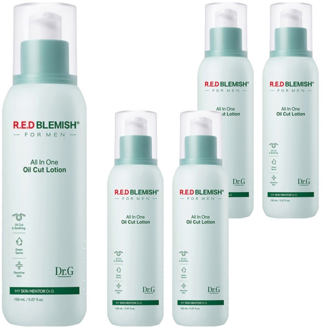 닥터지 레드 블레미쉬 포 맨 오일 컷 로션 올인원, 150ml, 5개