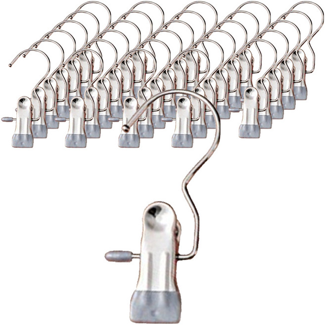 앞날창창 외집게 바지 치마 논슬립 옷걸이, 그레이, 40개