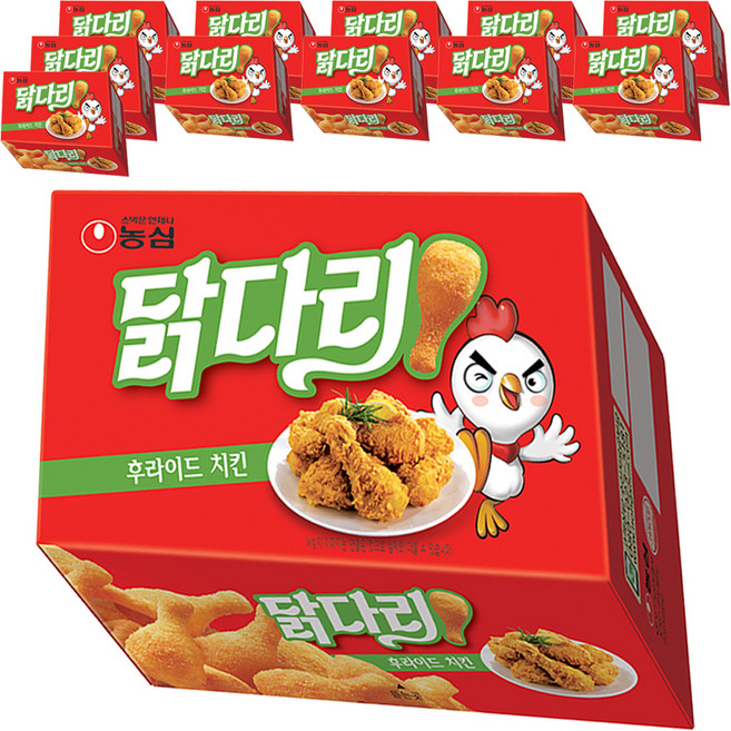 농심닭다리 후라이드치킨 맛, 66g, 12개