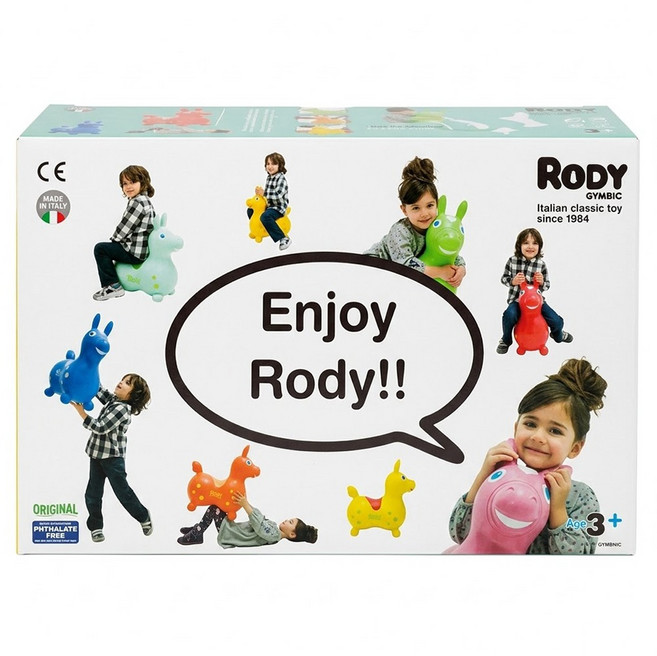 Rody 跳跳馬 騎乘玩具 義大利原裝進口 經典 附打氣筒 藍色 1個