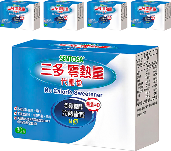 SENTOSA 三多 零熱量代糖包 30包, 30g, 5盒