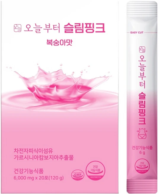 오늘부터 슬림핑크 복숭아맛, 120g, 1개 - 쿠팡