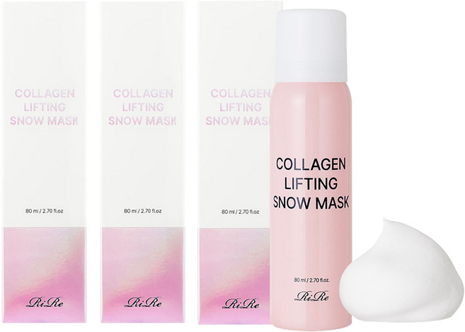 리르 콜라겐 리프팅 스노우 마스크, 3개, 80ml