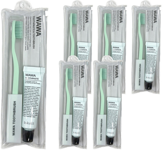 RoRoBELL Wawa 牙膏 30ml + 牙刷旅行組 80g, 6套