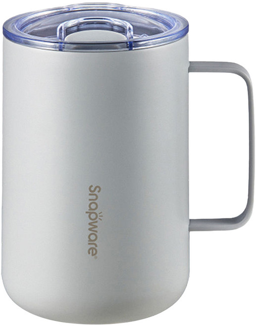 Corelle Brands 康寧餐具 輕瓷不鏽鋼保溫保冰辦公杯, 峽谷灰, 1個, 620ml
