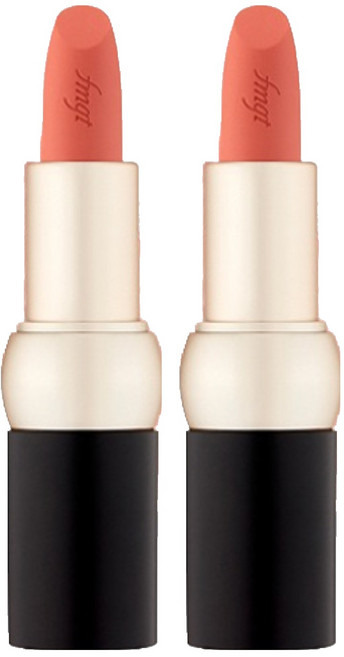 fmgt 뉴 볼드 벨벳 립스틱, 2개, 21호 커버 오렌지