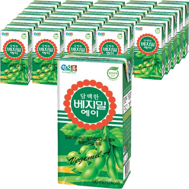 10위 - 베지밀 에이 담백한 두유, 190ml, 96개