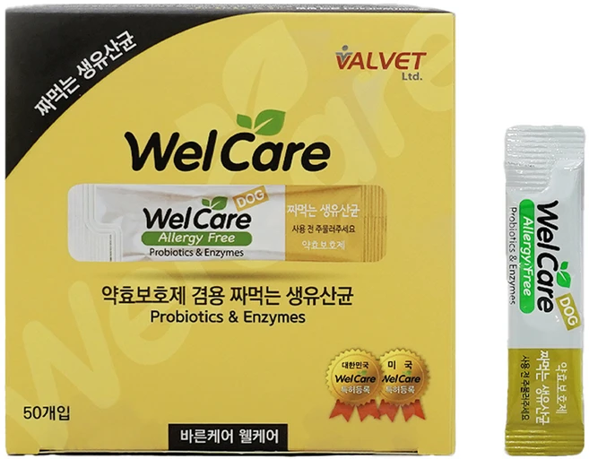 웰케어 강아지 유산균 영양제, 110g, 장건강/유산균, 1개 - 쿠팡