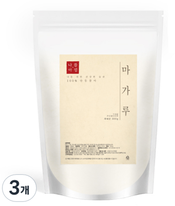 나를아낌 마 분말, 3개, 300g