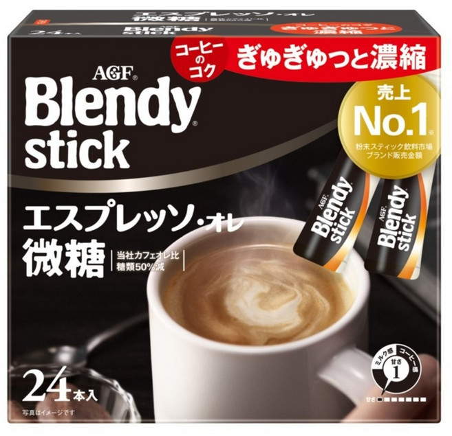 AGF Blendy 義式濃縮咖啡風味即溶飲品 微糖, 5.8g, 24包, 1盒