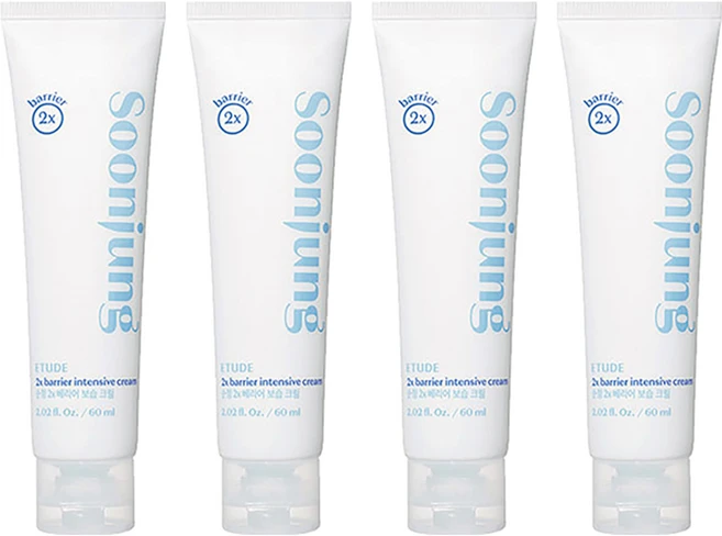 에뛰드하우스 순정 2x 베리어 보습 크림, 60ml, 4개 - 쿠팡