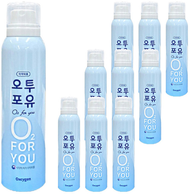 오투포유 휴대용 산소캔 220ml, 10개