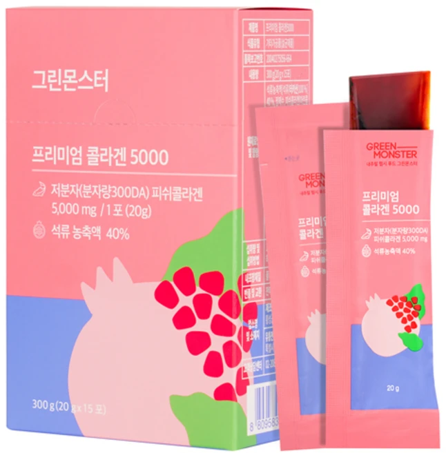 그린몬스터 프리미엄 콜라겐5000, 1개, 300g - 쿠팡
