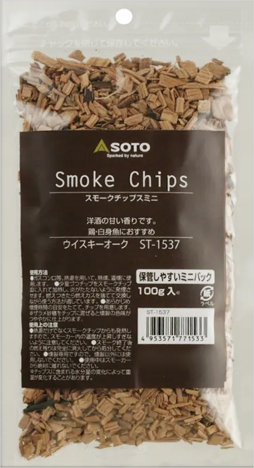 SOTO 威士忌橡木桶煙燻木片, 100g, 1包