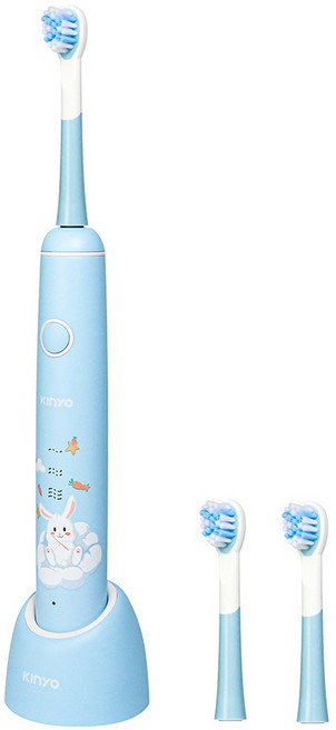Kinyo 兒童音波電動牙刷 附刷頭 2個, ETB520BU, 藍色, 1組