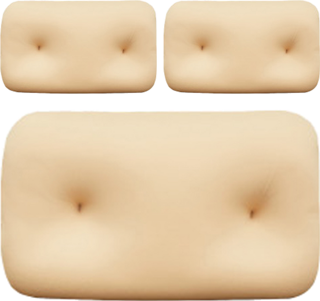 베네베딩 빨아쓰는 건빵 베개, 베이지, 3개